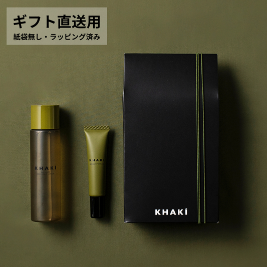 【ギフト直送用】KHAKI スキンケア2点セット＜ オールインワンローション＆クリーム＞